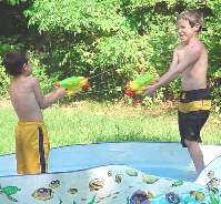water gun fight!