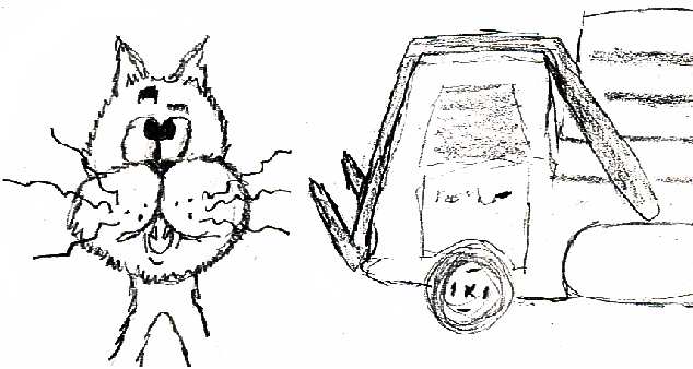 howling at the garbage truck
