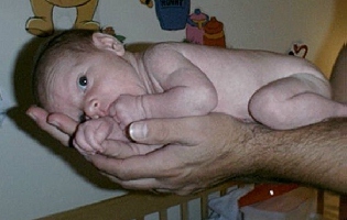 precious hands with precious cargo